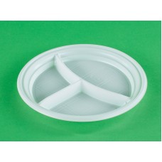 Тарелка PS 205 мл б/с, 2-х, 3-х секционная (100 шт/уп)